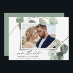 Script moderne élégant photo vintage eucalyptus<br><div class="desc">Ecriture moderne élégant photo vintage mariage eucalyptus enregistrer la date.</div>