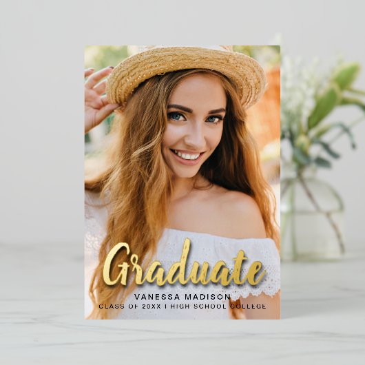 Script moderne élégante Carte de qualité de la pho (Debout devant)