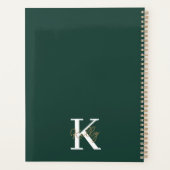 Script moderne Emerald Green Monogram (Dos)