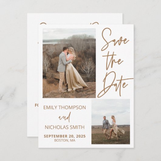 Script moderne Enregistrer la carte de date avec d (Devant / Derrière)