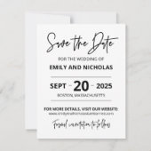 Script moderne Enregistrer la carte de date avec d (Dos)
