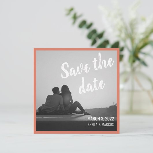 Script Moderne Enregistrer Le Carte photo Mariage (Debout devant)