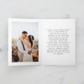 Script moderne et coeur Ses Vows Mariage Carte de  (Intérieur)