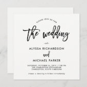 Script moderne | Faire-part de mariage (Devant / Derrière)