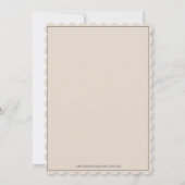 Script moderne Faire-part de mariage beige et gris (Dos)