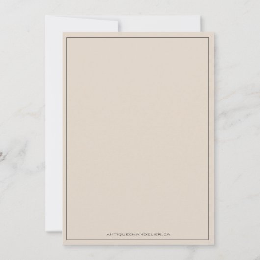 Script moderne Faire-part de mariage beige et gris (Dos)