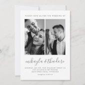 Script moderne Faire-part de mariage photo (Devant)