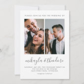 Script moderne Faire-part de mariage photo (Devant)