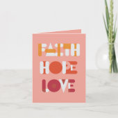 Script moderne Faith Hope Love Carte photo de vaca (Devant)