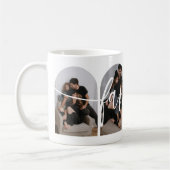 Script moderne Famille Photo Café Mug (Gauche)