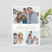 Script moderne Famille Photo Carte de vacances (Debout devant)