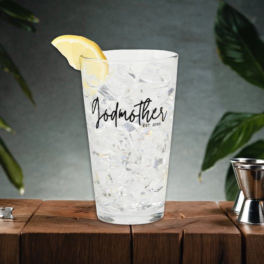 Script moderne Godmère Date établie Coupe de verre