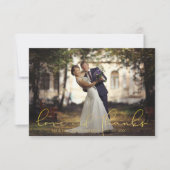 Script moderne Gold LOVE ET MERCI Mariage photo (Devant)