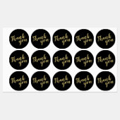 Script moderne Gold Wedding Favor Merci Étiquettes (Feuille)