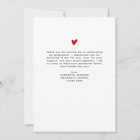 Script moderne Graduate 12 Photo Collage Merci (Dos)