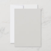 Script moderne gris élégant Simple QR Wedding RSVP (Dos)