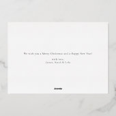 Script moderne Happy Holidays Foil Carte photo (Verso)