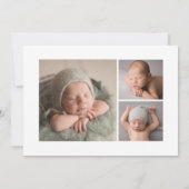 Script moderne Hello Faire-part de naissance photo (Dos)