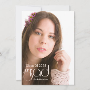 Script moderne I Photo Grad Faire-part