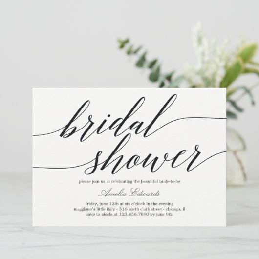 Script moderne Invitation de douche nuptiale (Debout devant)