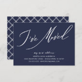 Script moderne J'ai déplacé Faire-part de déplacem (Devant / Derrière)