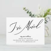 Script moderne J'ai déplacé Faire-part de déplacem (Debout devant)