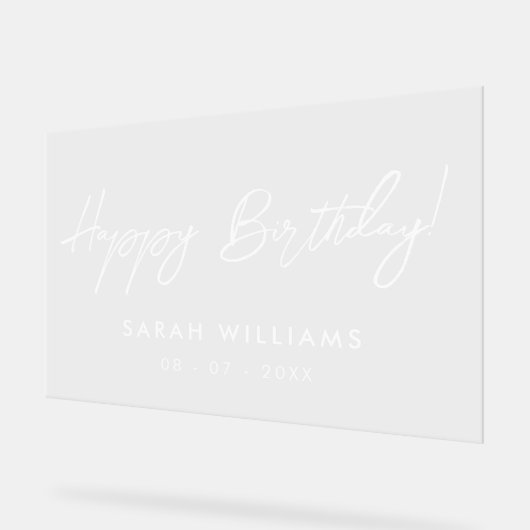 Script moderne Joyeux anniversaire transparent (Angle)