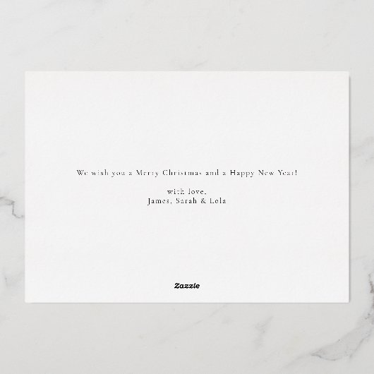 Script moderne Joyeux Carte photo à huile de Noël (Verso)