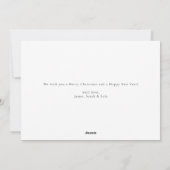 Script moderne Joyeux Carte photo de Noël (Dos)