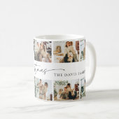 Script moderne Joyeux Noël Famille Photo Mug (Devant droit)