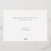 Script moderne Joyeux Noël Photo Carte de vacances (Verso)