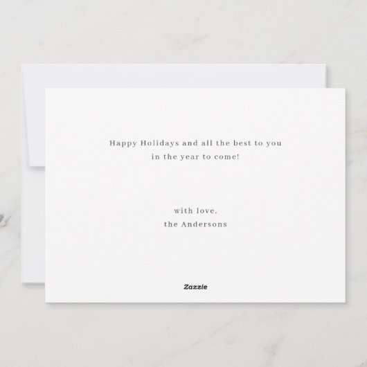 Script moderne Joyeux Noël Photo Carte de vacances (Dos)