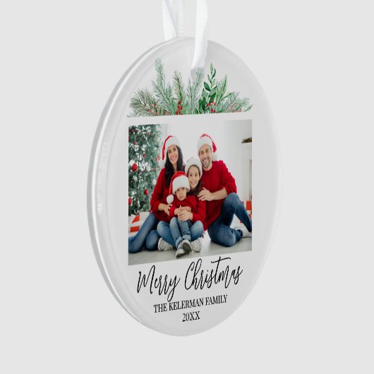 Script moderne Joyeux Noël Photo de famille (devant)