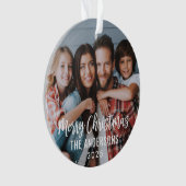 Script moderne Joyeux Noël Photo de famille (devant)