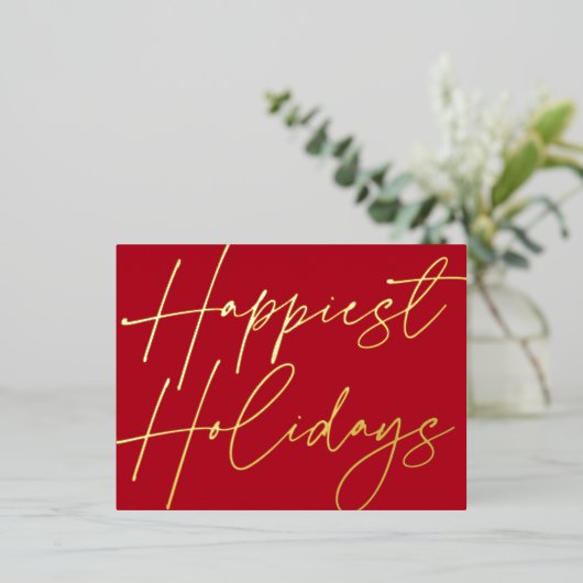 Script moderne Joyeux Vacances d'affaires Or (Debout devant)