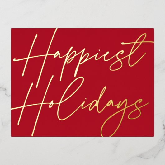 Script moderne Joyeux Vacances d'affaires Or (Recto)