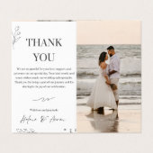 Script moderne Mariage photo simple Carte de remer (Outside Unfolded)
