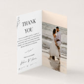Script moderne Mariage photo simple Carte de remer (Inside)