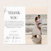 Script moderne Mariage photo simple Carte de remer (Inside Unfolded)
