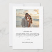 Script moderne Mariage photo simple Merci (Dos)