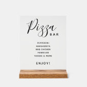 Script Moderne Mariage Pizza Bar Transparent (Recto)