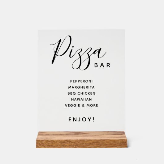 Script Moderne Mariage Pizza Bar Transparent (Recto)