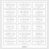 Script moderne Mariage vacances Étiquettes de mess (Feuille)