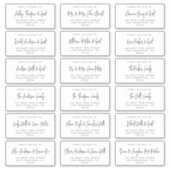 Script moderne Mariage vacances Étiquettes de mess (Devant)