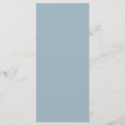 Script moderne Menu Mariage bleu Dusty (Dos)