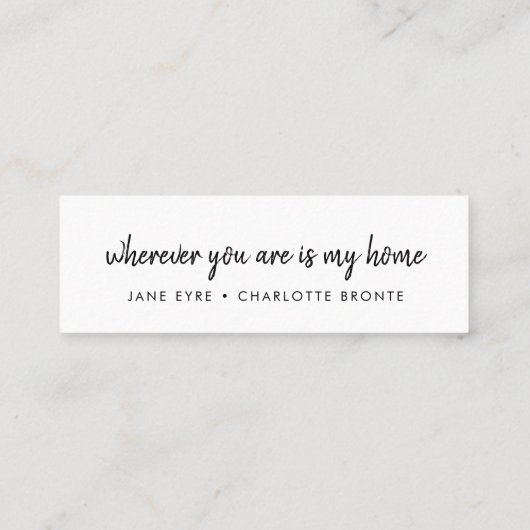 Script moderne | Mini carte Signet de mariage Favo (Dos)