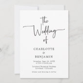 Script Moderne minimaliste invitation mariage (Devant)