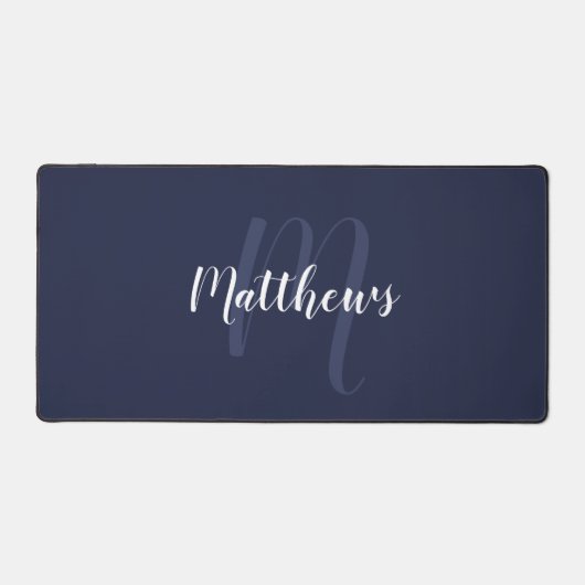 Script moderne Monogramme personnalisé et nom (Recto)