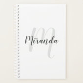 Script moderne Monogramme personnalisé et nom (Devant)