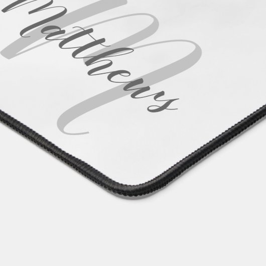 Script moderne Monogramme personnalisé et nom (Coin)